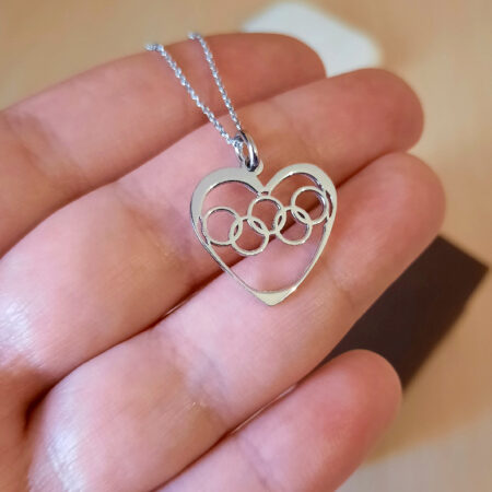 heart necklace for athletes -OLY01