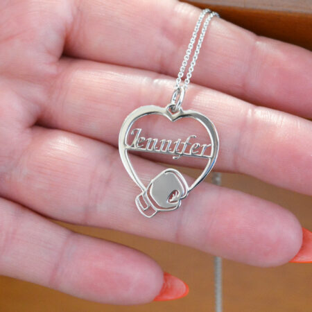 silver heart necklace - BXG12