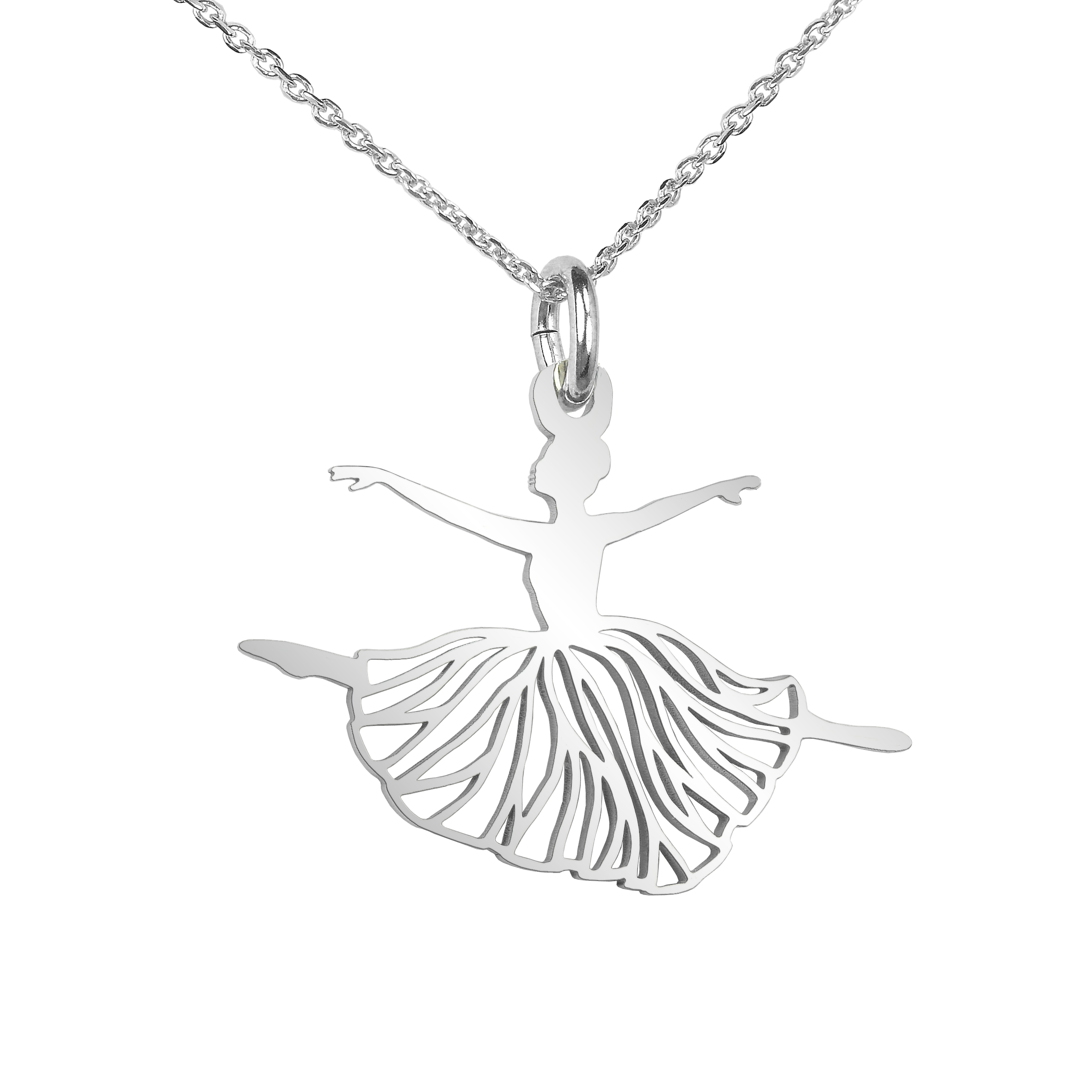 Collana MIKELART in argento con ballerina in Grand Jete